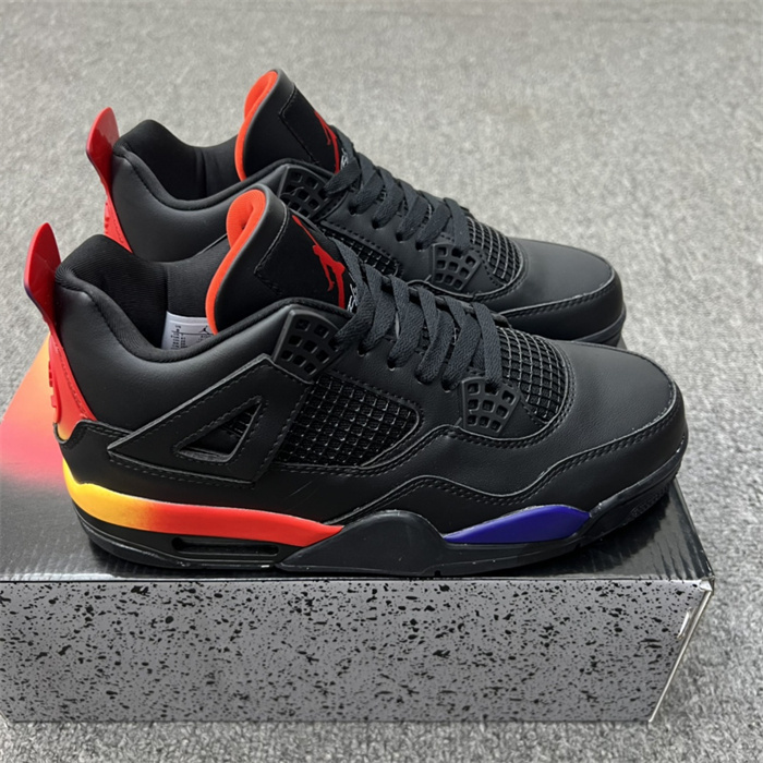 Men's Hot Sale Running weapon Air Jordan 4 Black Shoes 0187